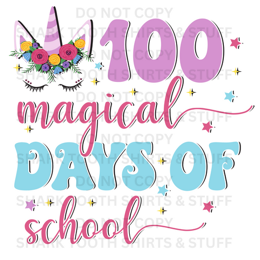 100 Magical Days of School DTF Transfer