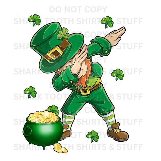 Dabbing Leprechaun DTF Transfer