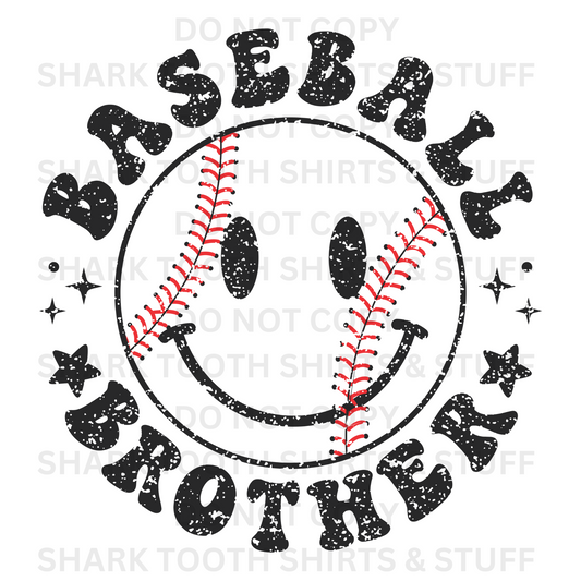 Baseball Brother Smile DTF Transfer