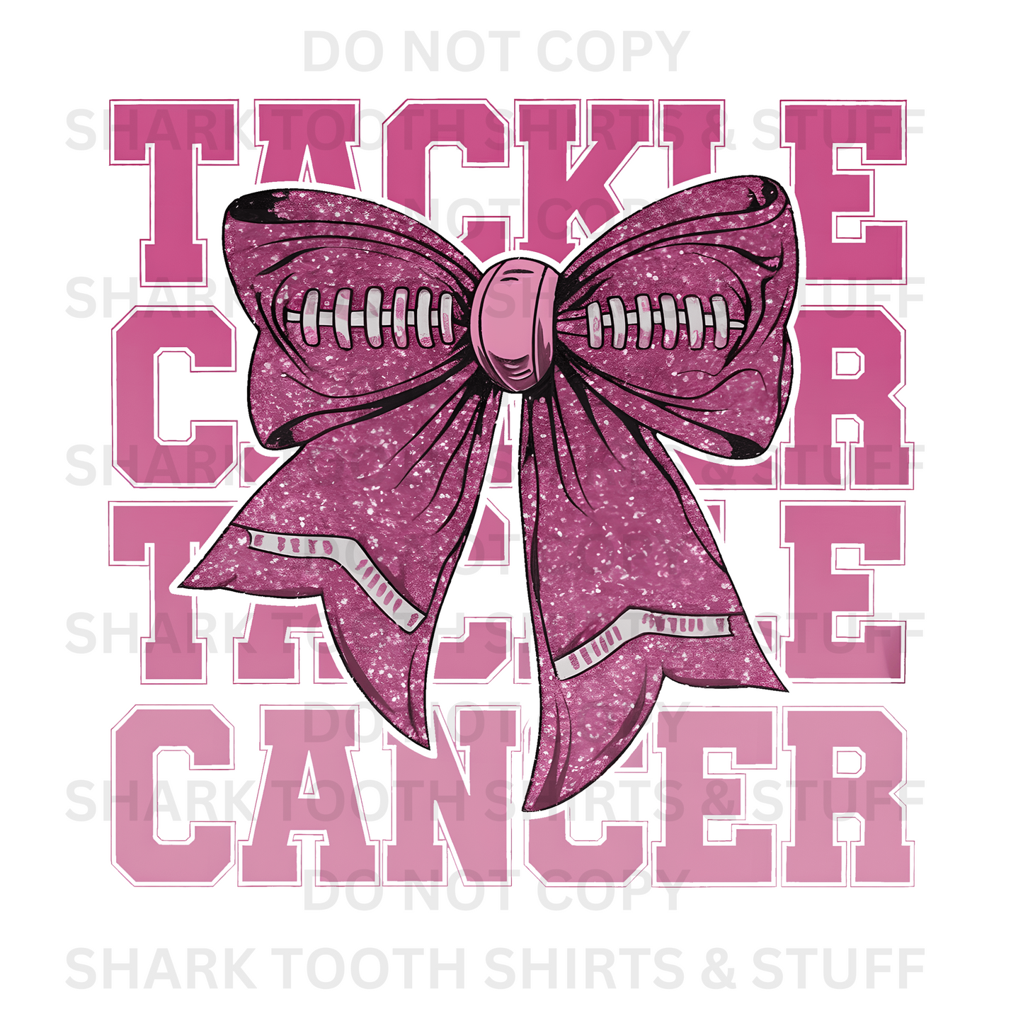 Tackle Cancer Bow DTF Transfer