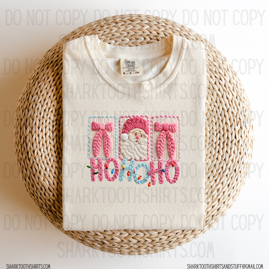 Ho Ho Ho Faux Yarn Shirt
