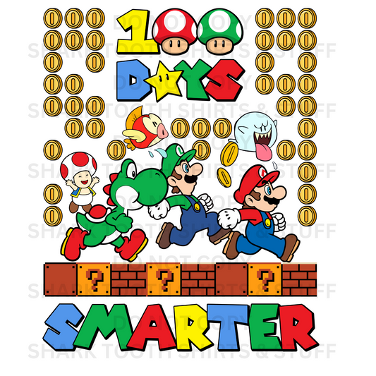 Mario 100 Days DTF Transfer