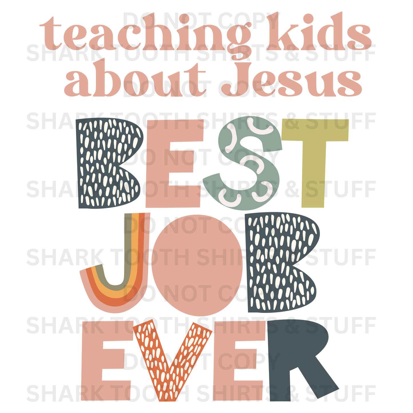 Teaching Kids About Jesus DTF Transfer