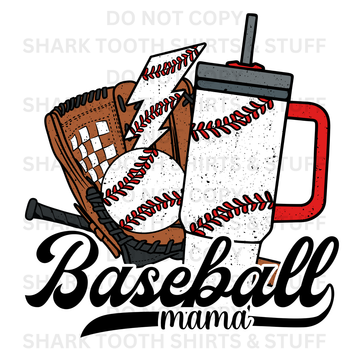 Baseball Mama Stanley DTF Transfer