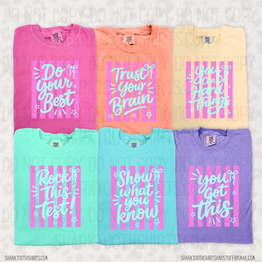 Test Day Encouragement Shirts