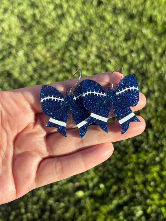 Football Bow Earrings