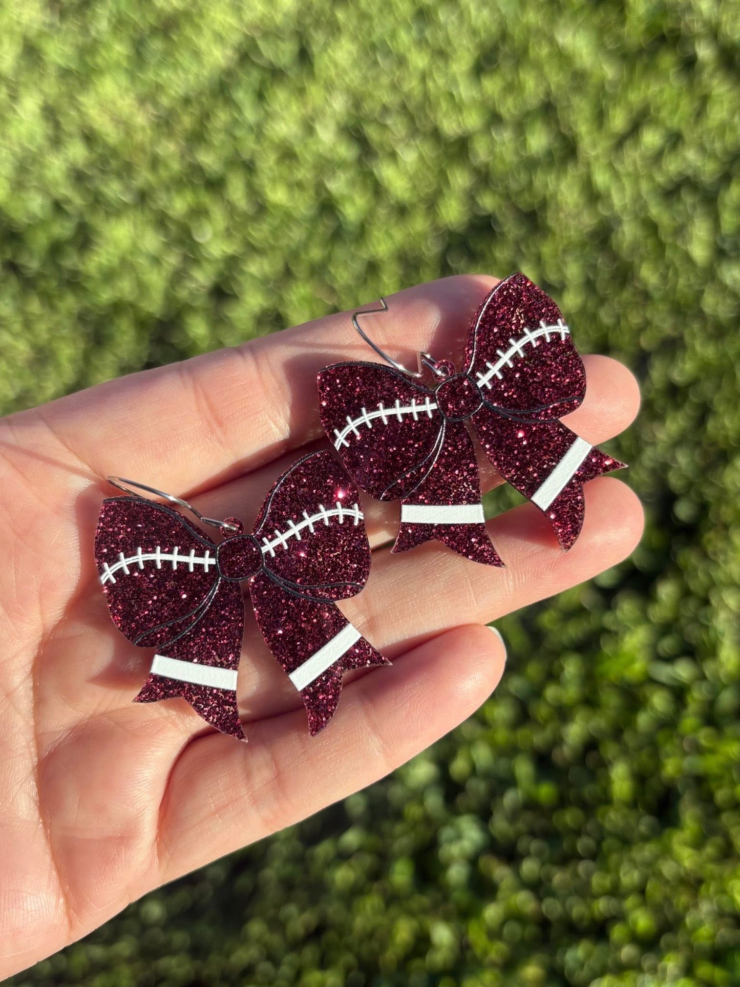 Football Bow Earrings