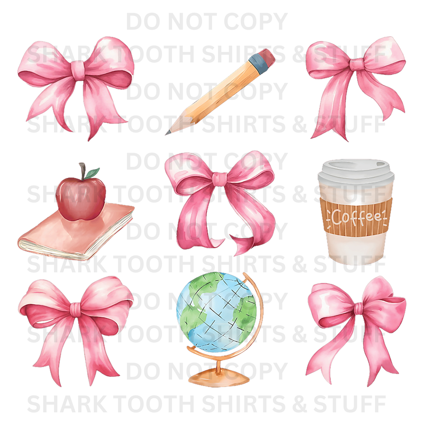 Teacher Bow Coquette #2 DTF Transfer