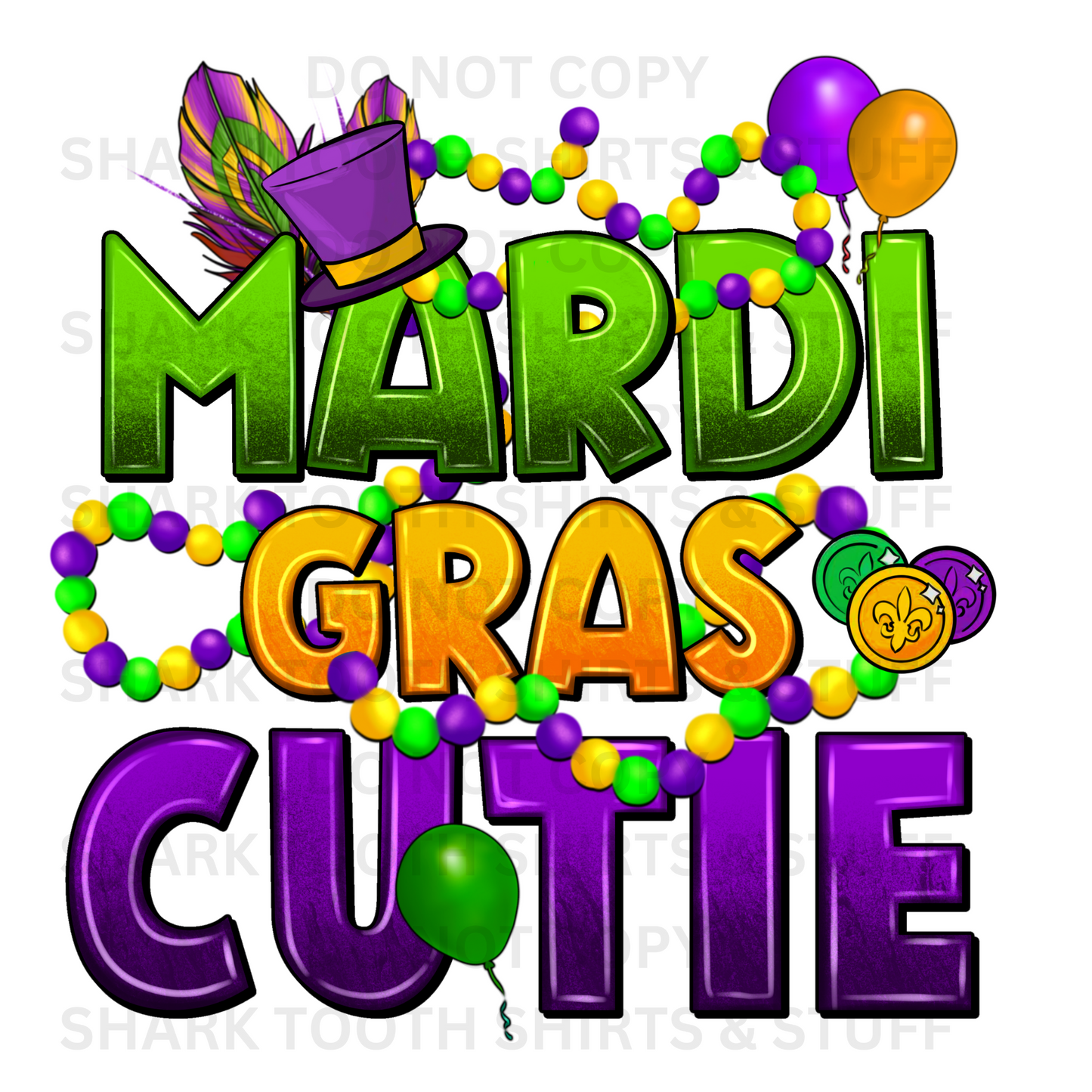 Mardi Gras Cutie DTF Transfer