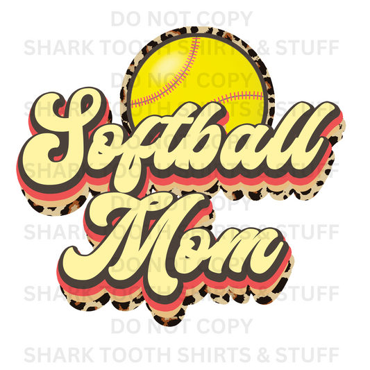 Softball Mom #1 DTF Transfer