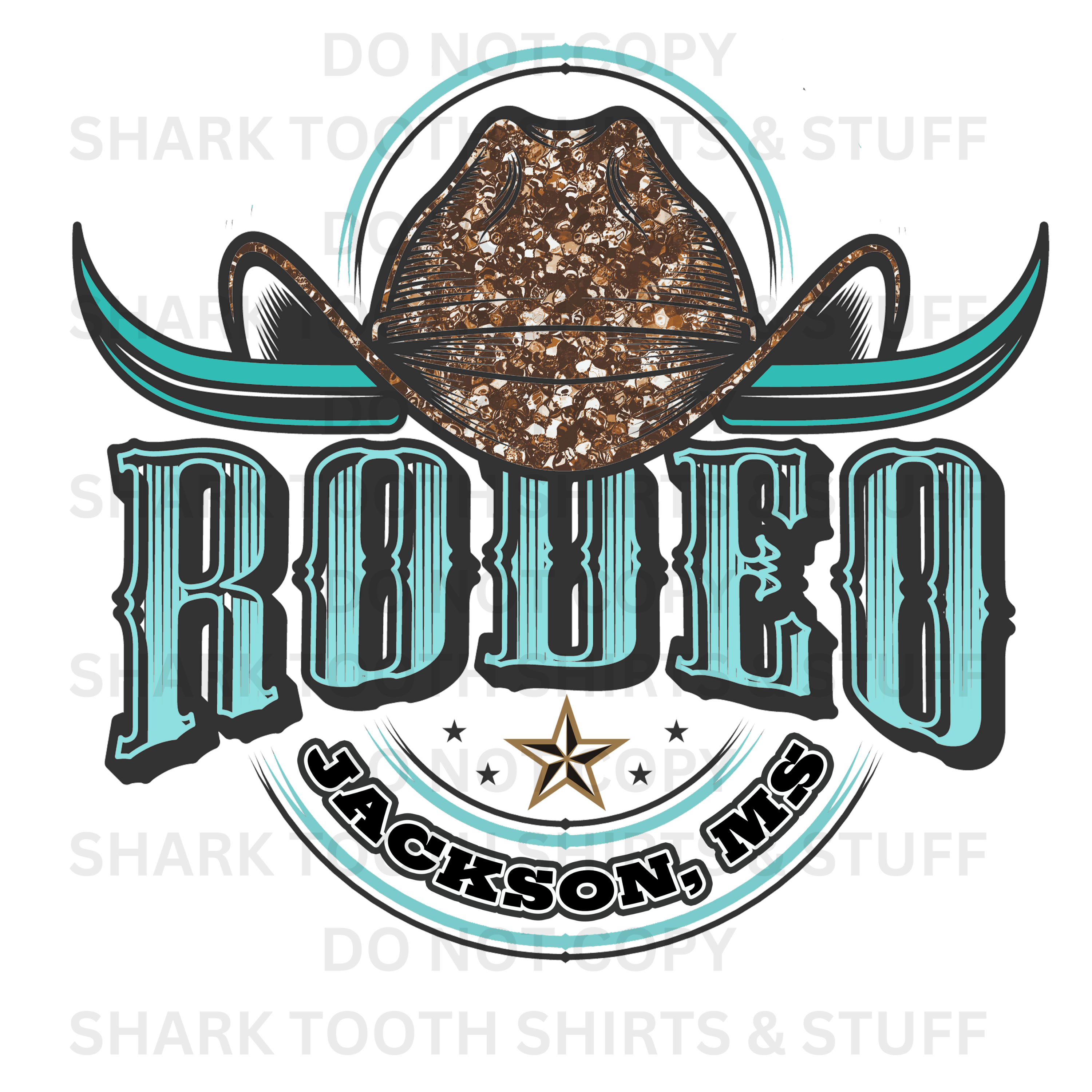 Jackson Rodeo Merch Rodeo Jackson, MS DTF Transfer – Shark Tooth Shirts & Stuff