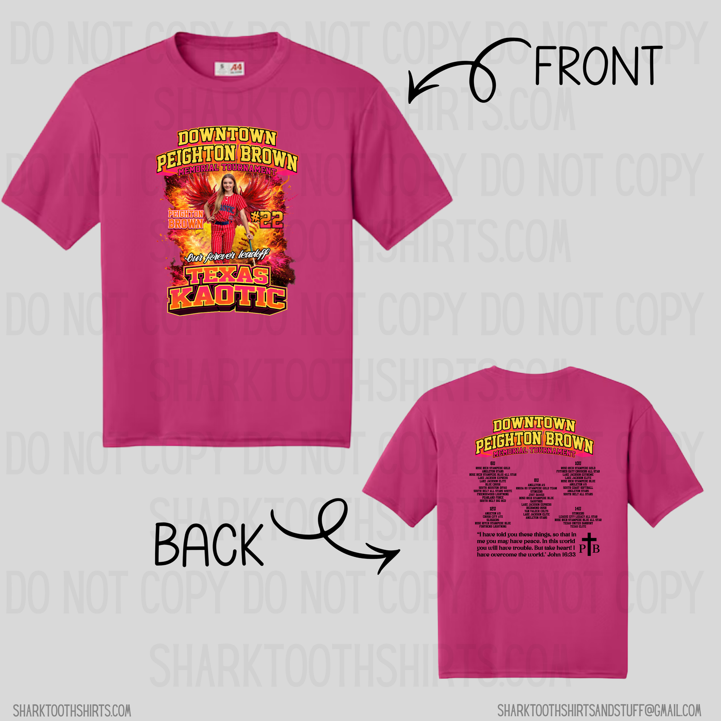 Peighton Brown Memorial Tournament Shirt