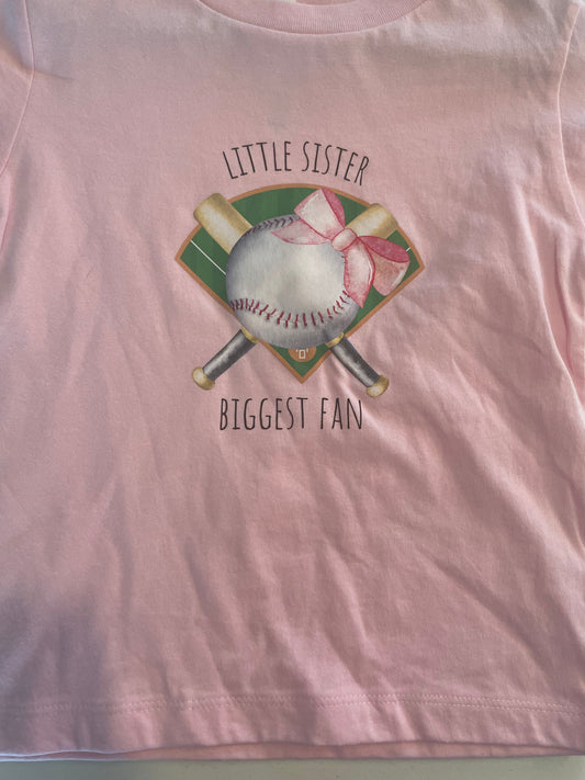 Little Sister Biggest Fan Toddler Shirt