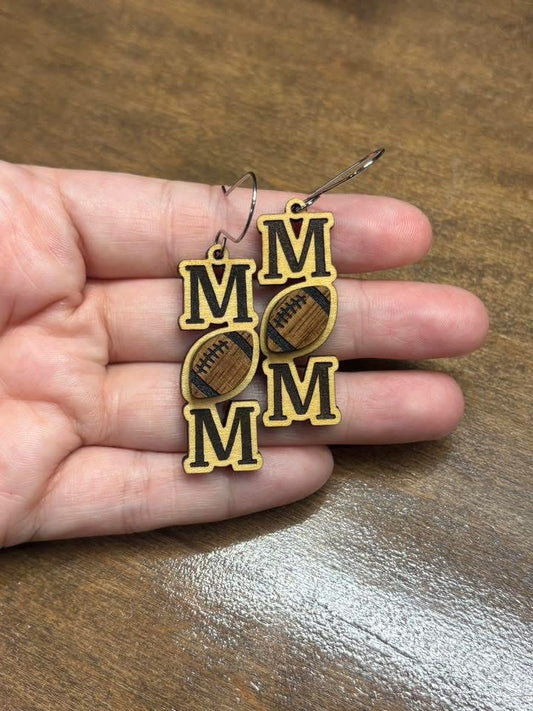 Football Mom Dangle Earrings