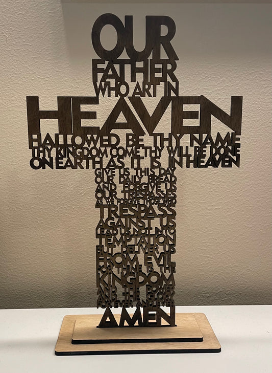 Lord's Prayer Wooden Stand