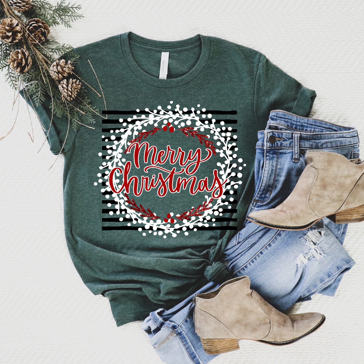 Merry Christmas Wreath Shirt