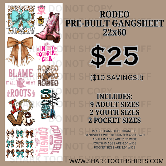 Rodeo Pre-Built Gangsheet - February Deal of the Month