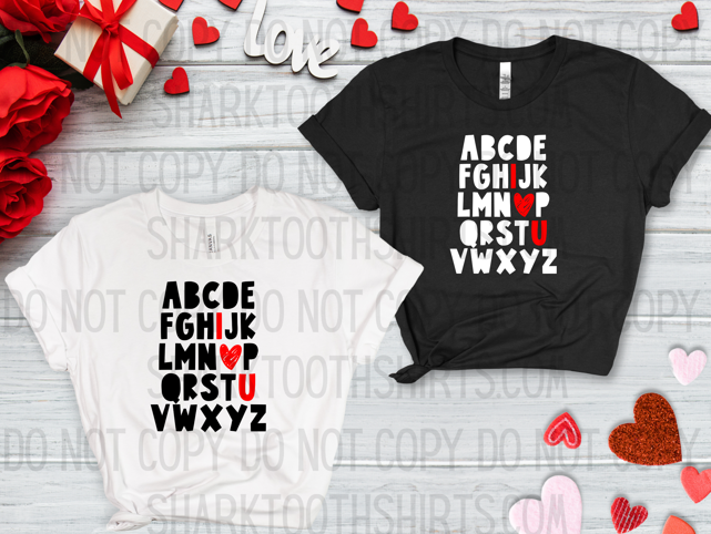 ABC I LOVE YOU Shirt