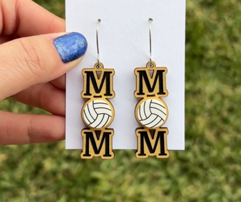 Volleyball Mom Dangle Earrings