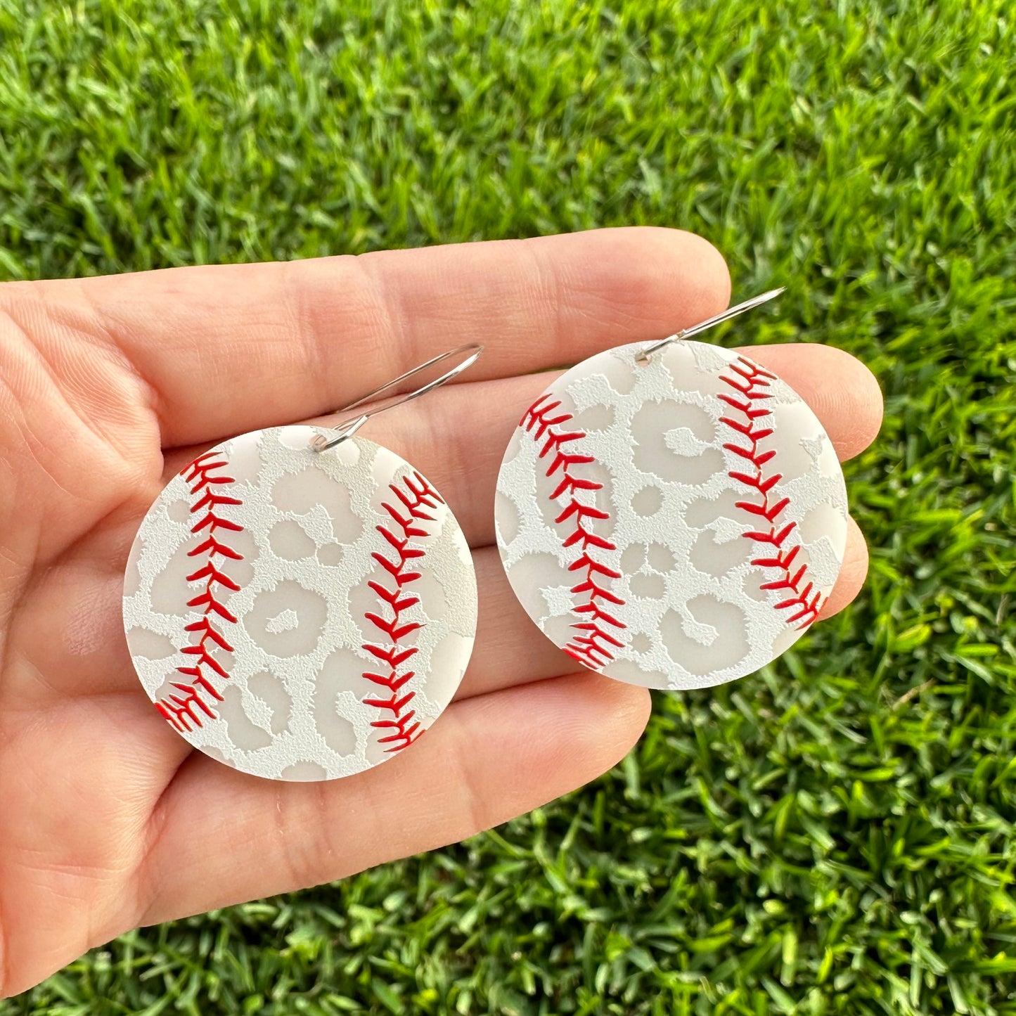 Baseball Dangle Earrings