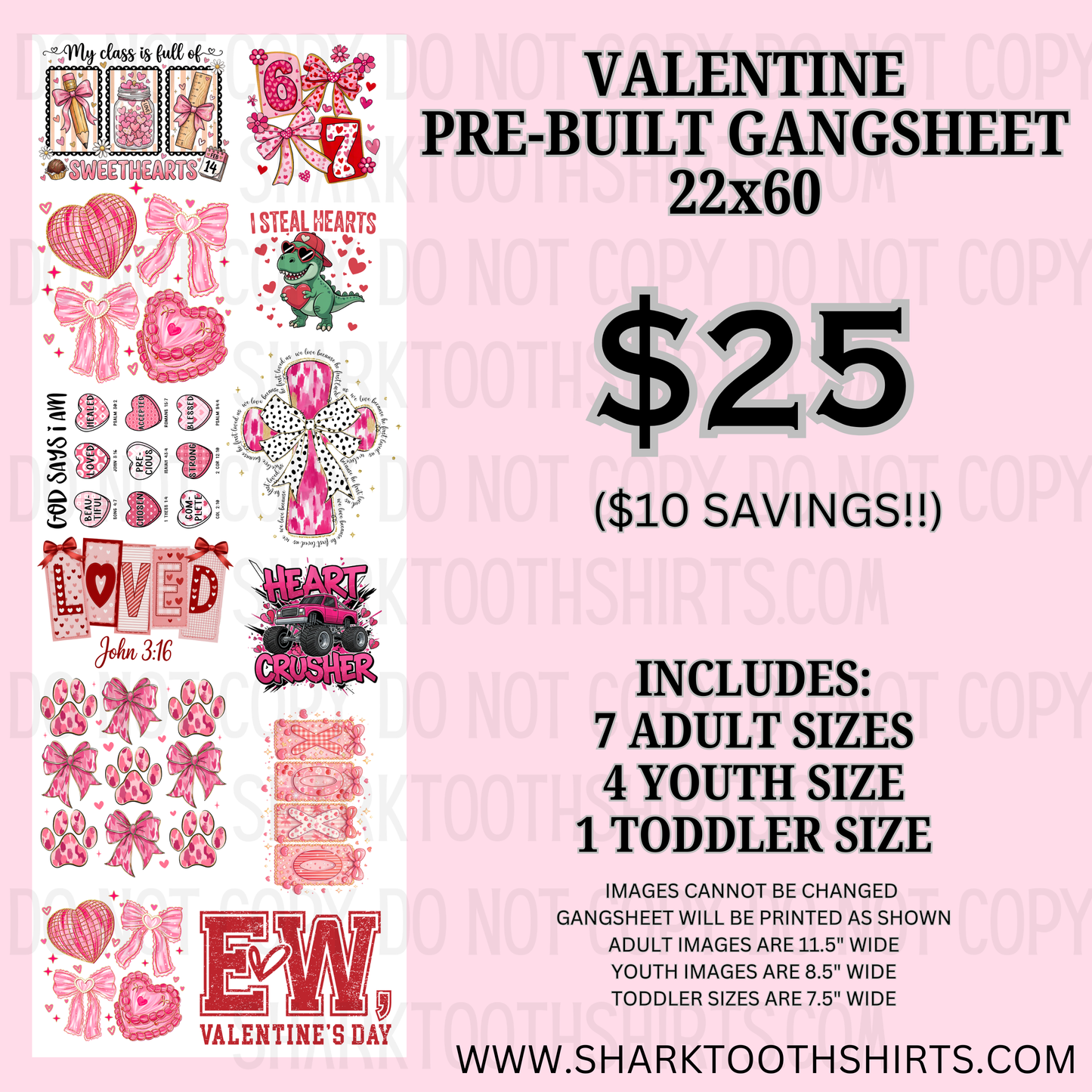 Valentine Pre-Built Gangsheet - January Deal of the Month