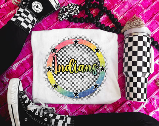 Rainbow Checkered Mascot Shirt